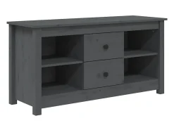 Móvel De Tv| Móvel de TV 103x36,5x52 cm madeira de pinho maciça PT642192 Cinzento