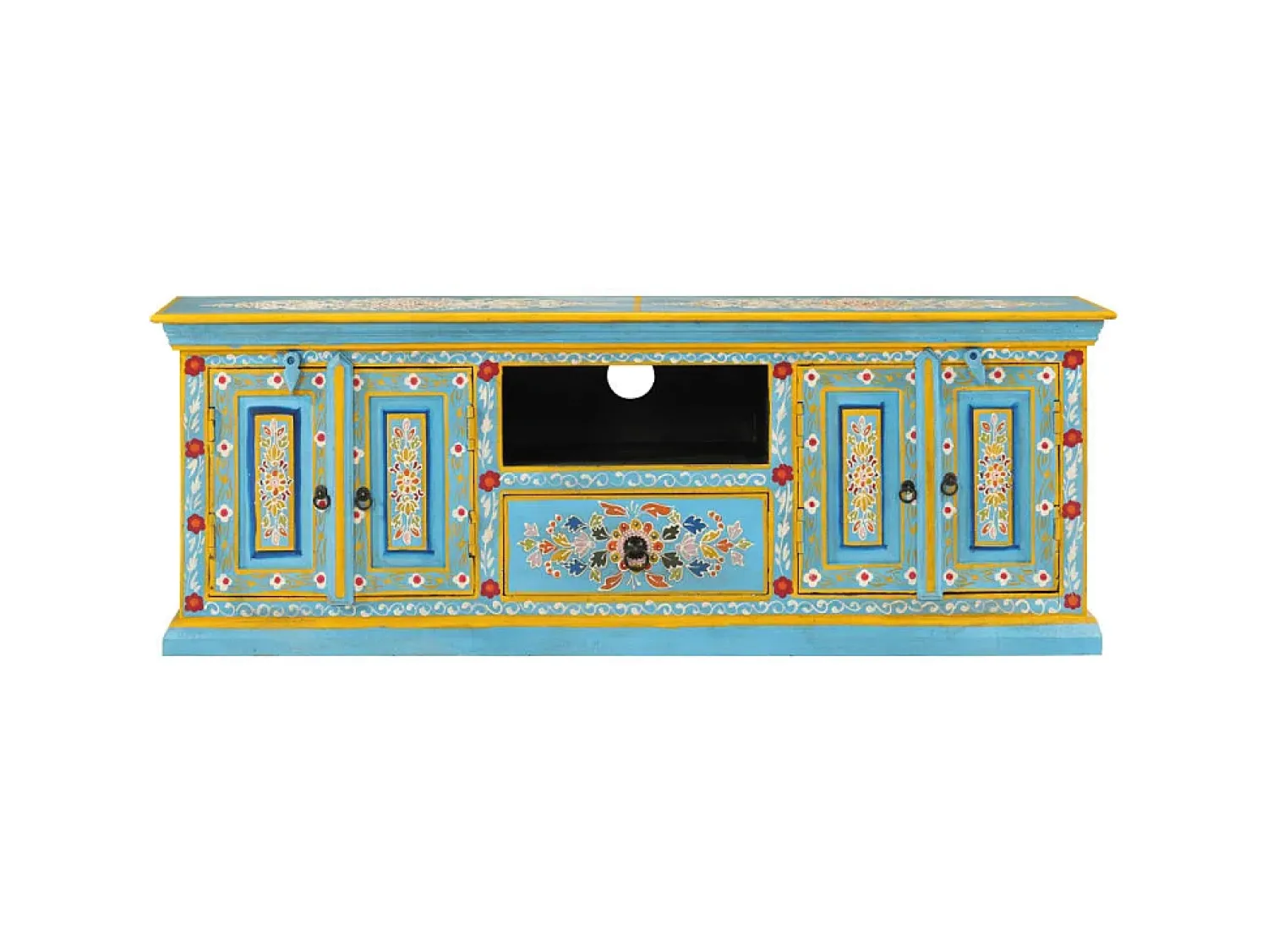 Sale Móvel de TV 110x30x40 cm madeira de mangueira maciça PT946059 Azul
