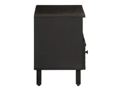 New vidaxl Móvel de TV 70x33x46 cm madeira de mangueira maciça Preto