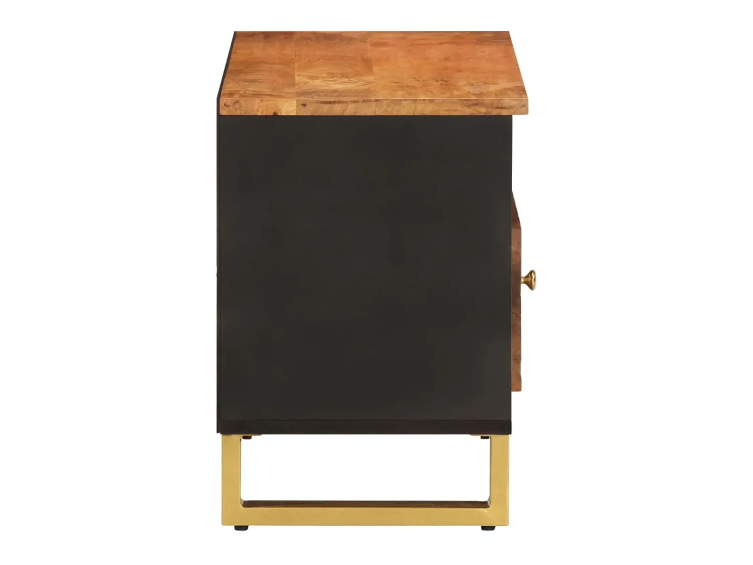 Móvel de TV 80x33,5x46 cm mangueira maciça e preto PT621512 Castanho