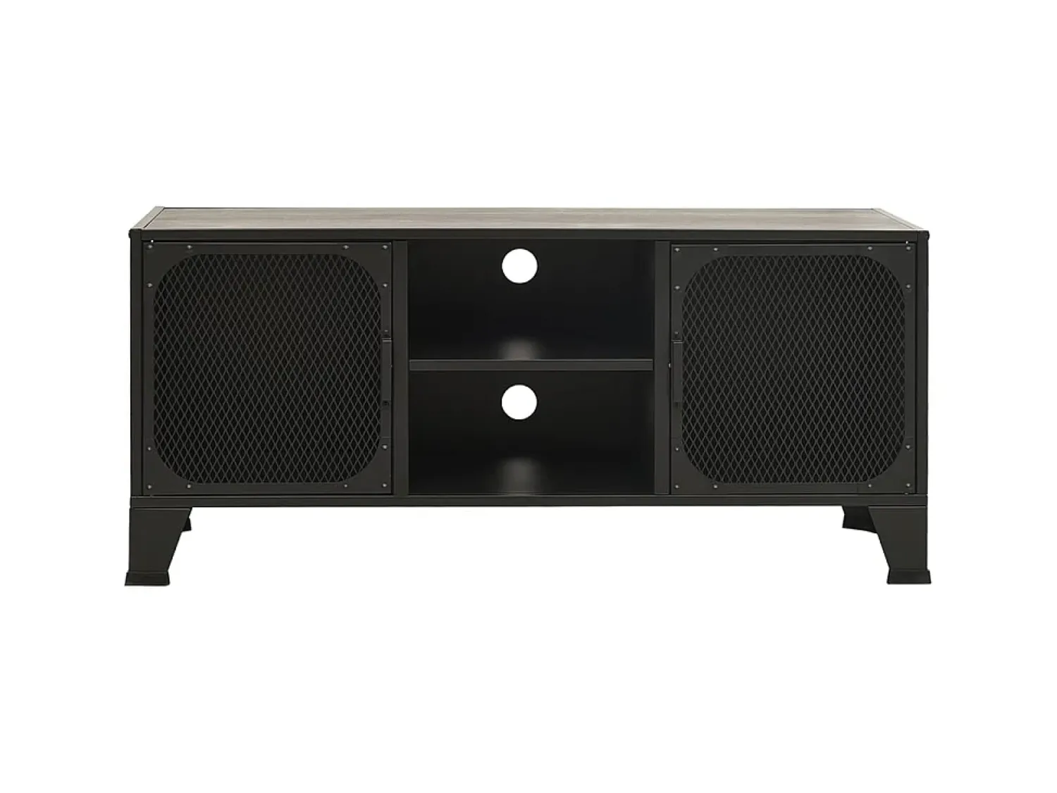 Móvel De Tv| Móvel de TV 105x36x47 cm metal e MDF PT276248 Cinzento