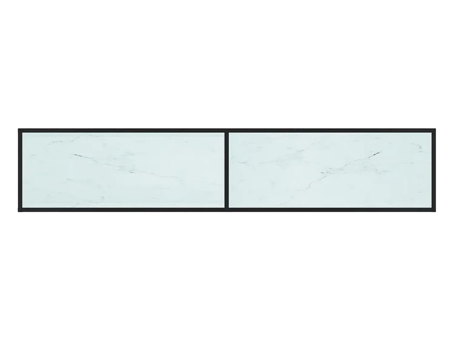 Móvel De Tv* Móvel de TV 200x40x40,5 cm vidro temperado mármore PT453037 Branco