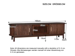 Móvel De Tv*ModernLuxe Móvel de TV 165x39,5x46cm - para televisores de até 65