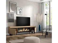 Skraut Home Móvel de TV, 208x35x57cm, Para televisores até 80