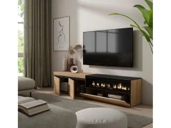 New Skraut Home Móvel de TV, 200x35x45cm, Para televisores até 80