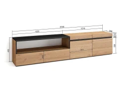 Móvel De Tv|Skraut Home Móvel de TV, 200x35x45cm, Para televisores até 80