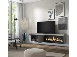 Skraut Home Móvel de TV, 208x35x45cm, Para televisores até 80