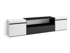Discount Skraut Home Móvel de TV, 200x45x35cm, Para televisores até 80", Estante para TV, e preto Branco