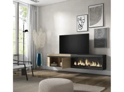 Outlet Skraut Home Móvel de TV, 208x35x45cm, Para televisores até 80
