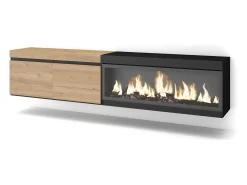 Outlet Skraut Home Móvel de TV, 208x35x45cm, Para televisores até 80