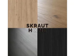 Skraut Home Móvel de TV, 208x35x57cm, Para televisores até 80", Lareira eléctrica XXL, Design industrial, Carvahlo e preto^ Móvel De Tv