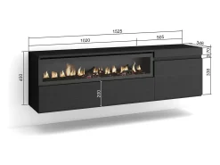 Móvel De Tv|Skraut Home Móvel de TV, 150x35x45cm, Para televisores até 65