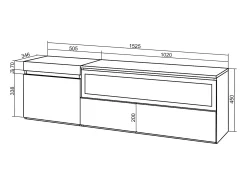 Móvel De Tv|Skraut Home Móvel de TV, 150x35x45cm, Para televisores até 65
