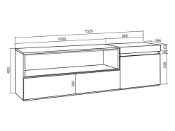 Móvel De Tv|Skraut Home Móvel de TV, 150x35x45cm, Para televisores até 65