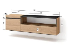 Móvel De Tv|Skraut Home Móvel de TV, 150x35x45cm, Para televisores até 65