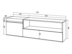 Móvel De Tv|Skraut Home Móvel de TV, 150x35x45cm, Para televisores até 65