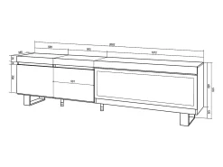 Sale Skraut Home Móvel de TV, 208x35x57cm, Para televisores até 80", Lareira eléctrica XXL, Design industrial, Carvahlo Natural claro