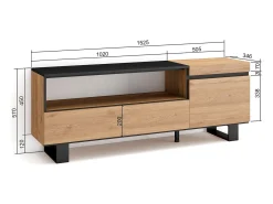 Móvel De Tv|Skraut Home Móvel de TV, 150x35x57cm, Para televisores até 65