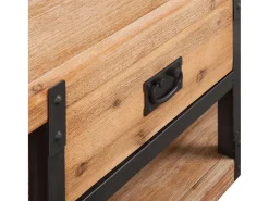 Móvel De Tv|Mobikasa Móvel de TV/aparador de design prático 140 cm madeira maciça de acácia 2502070 Preto