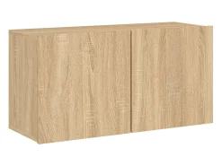 Móvel De Tv*Helloshop26 Móvel multimídia para TV estante para TV aparador para TV sala de jantar sala de estar quarto 4 peças carvalho Sonoma madeira de engenharia marrom 02_0029244 Castanho