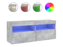 Helloshop26 Móvel multimídia para TV prateleira para TV aparador armário para TV para sala de jantar sala de estar e quarto com luzes LED 100 x 30 x 40 cm cinza 02_0027836^ Móvel De Tv