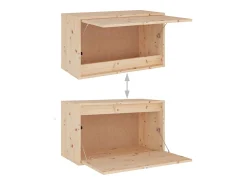 Móvel De Tv*Helloshop26 Móvel multimídia para TV prateleira para TV aparador armário para TV sala de jantar sala de estar quarto 4 peças madeira maciça de pinho marrom 02_0028726 Castanho