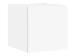 New Helloshop26 Móvel multimídia para TV prateleira para TV aparador armário para TV sala de jantar sala de estar quarto montado na parede x 4 peças com luzes LED 02_0028209 Branco