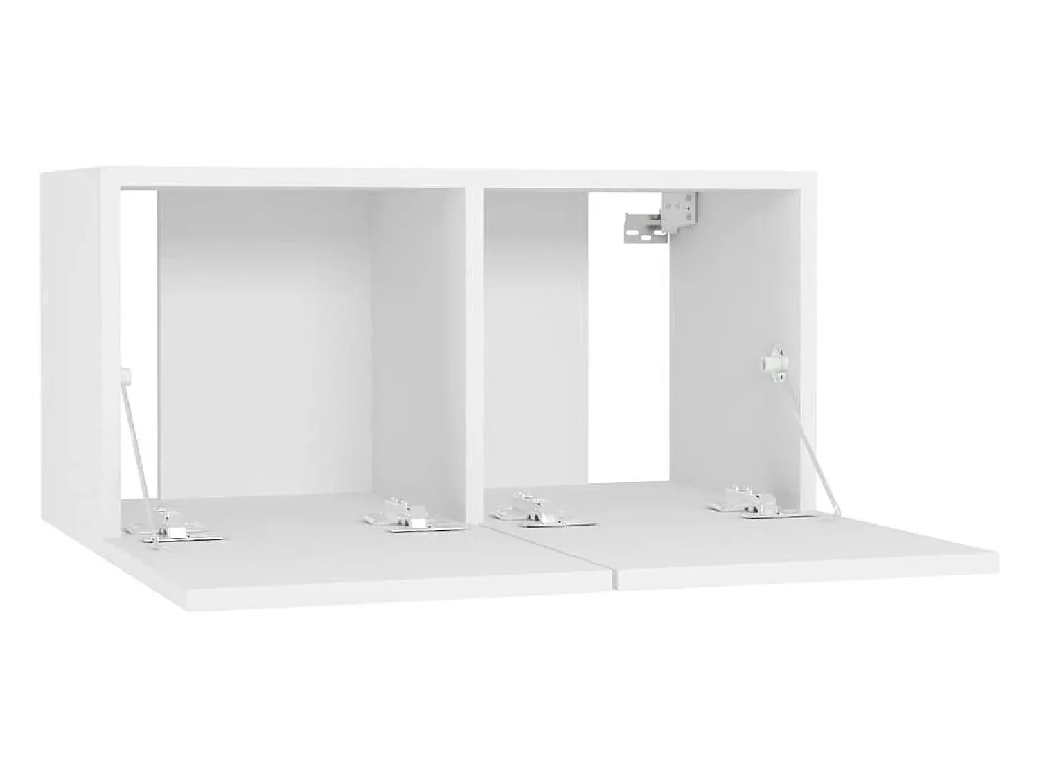 Móvel De Tv*Helloshop26 Móvel multimídia para TV prateleira para TV rack para TV sala de jantar sala de estar quarto montado na parede 2 peças 60 x 30 x 30 cm 02_0029185 Branco
