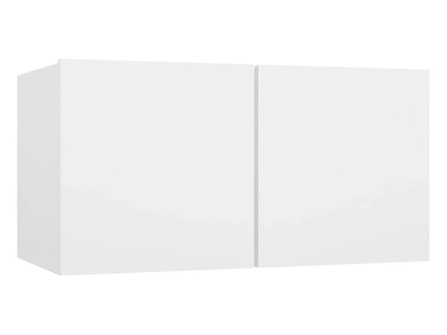Móvel De Tv*Helloshop26 Móvel multimídia para TV prateleira para TV rack para TV sala de jantar sala de estar quarto montado na parede 2 peças 60 x 30 x 30 cm 02_0029185 Branco
