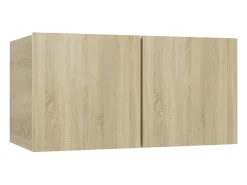 Outlet Móvel p/ TV de parede madeira processada cor carvalho sonoma PT263822 Castanho