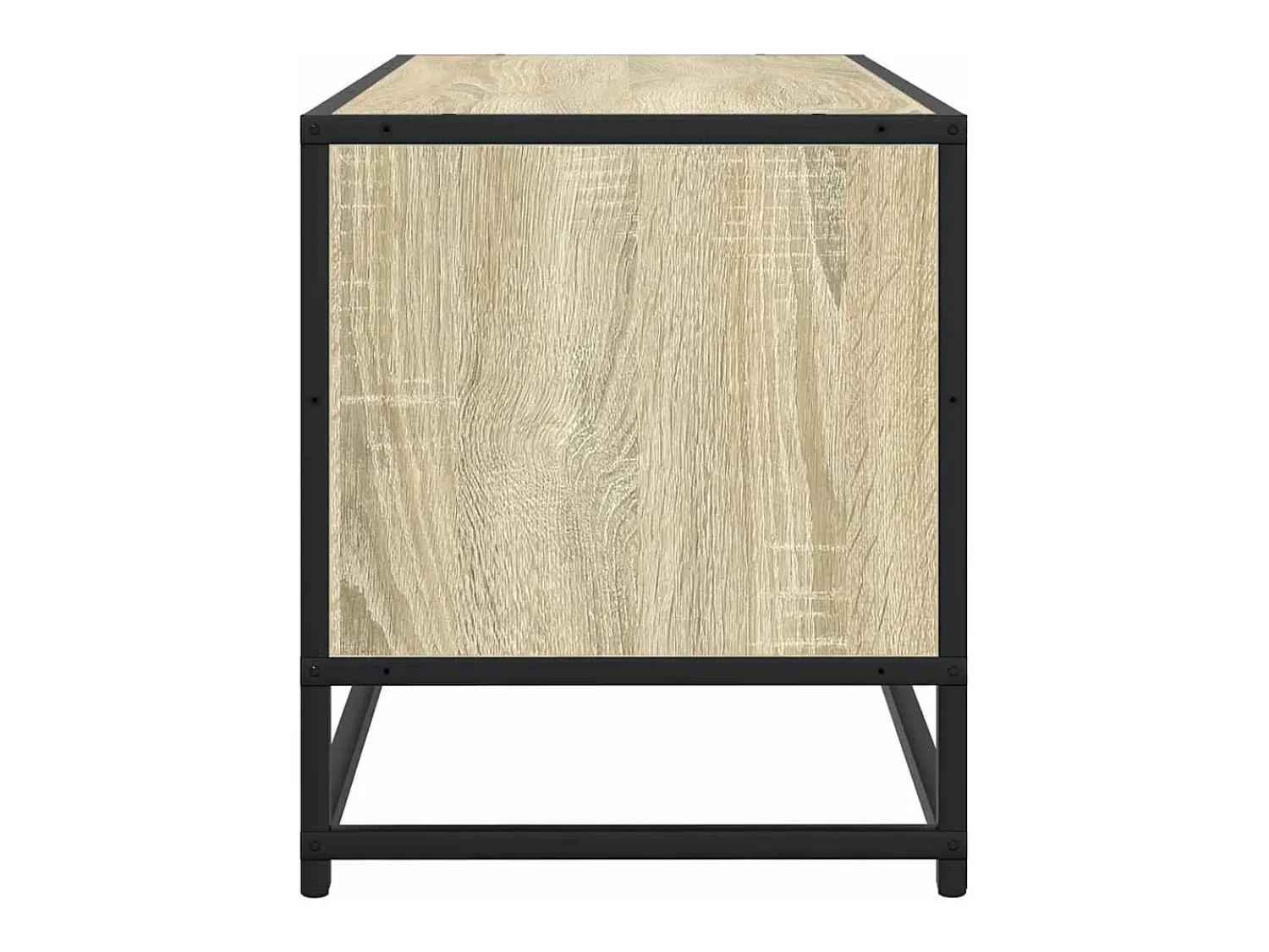 Best vidaxl Móvel p/ TV 100x34,5x40 cm deriv. madeira/metal carvalho sonoma Castanho