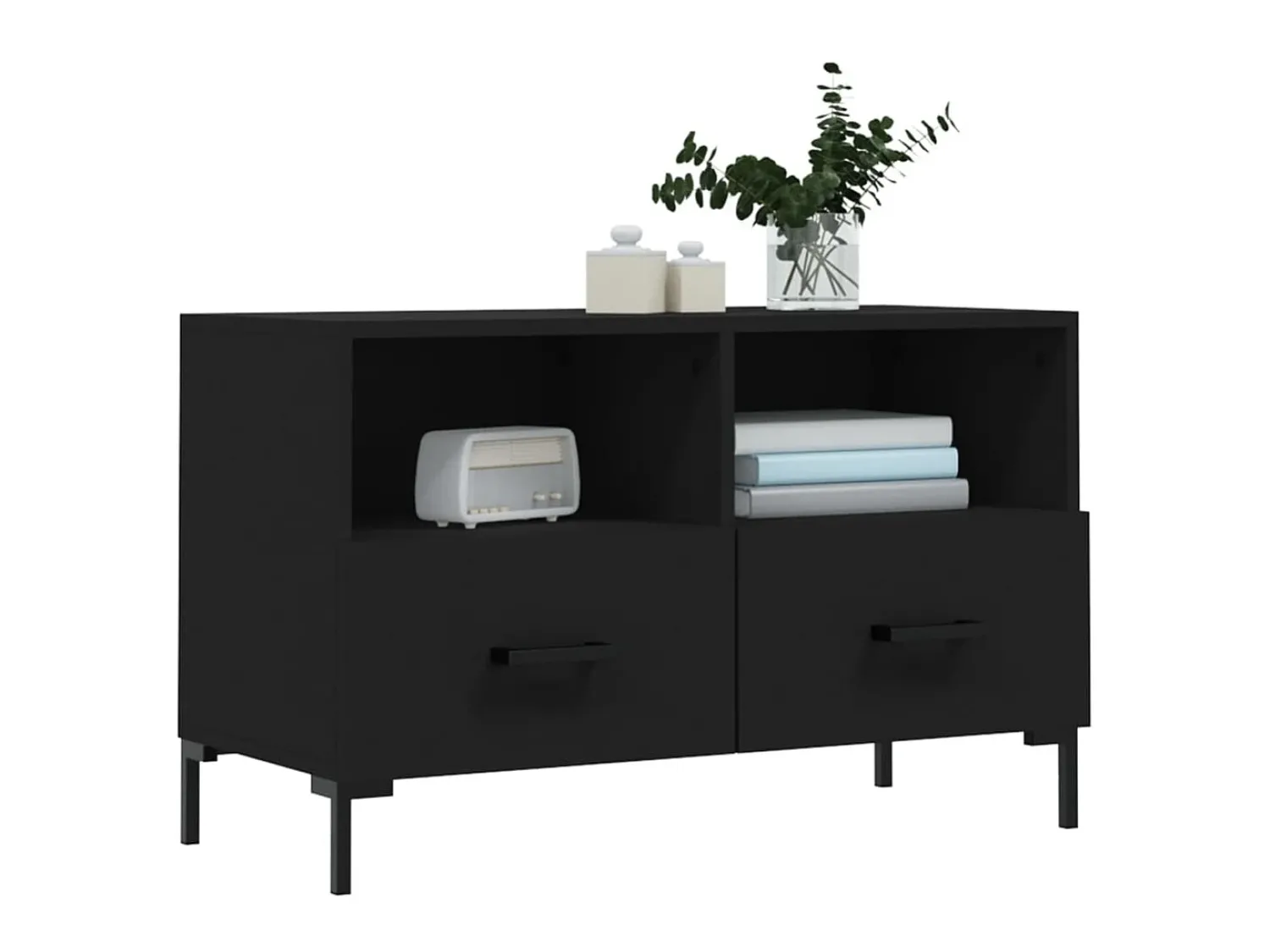 Online Móvel p/ TV 80x36x50 cm derivados de madeira PT320245 Preto