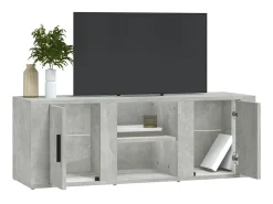 Móvel De Tv| Móvel p/ TV 100x31,5x35 cm derivados madeira cimento PT632857 Cinzento