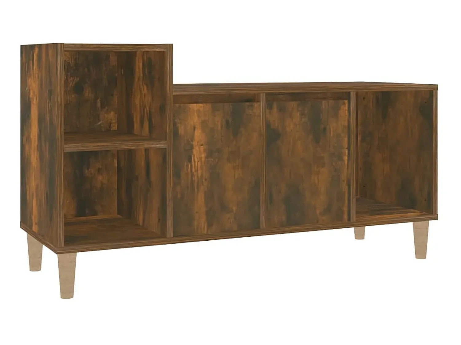 Clearance Móvel p/ TV 100x35x55 cm madeira processada carvalho fumado PT650099 Castanho