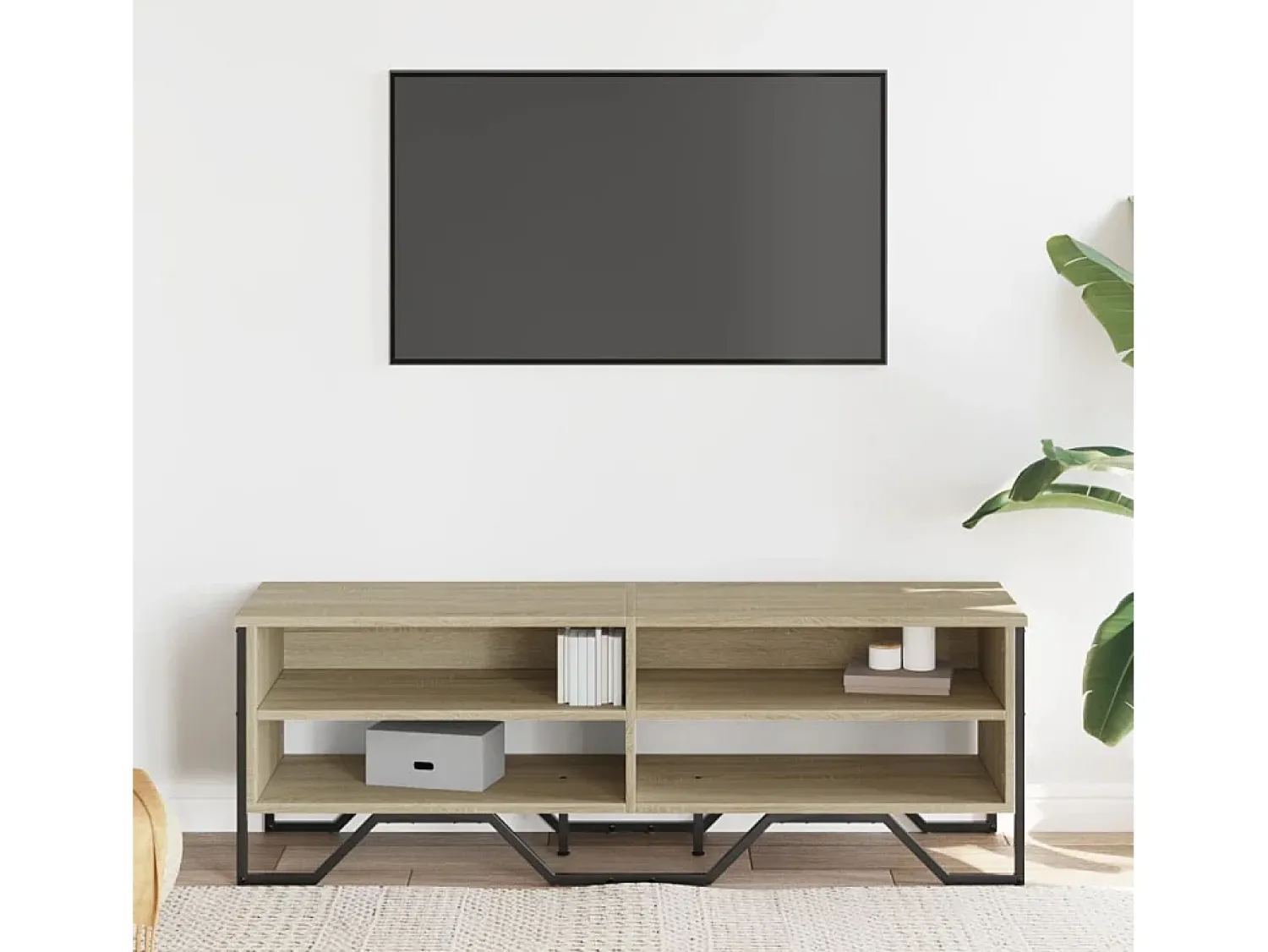 Móvel De Tv* Móvel p/ TV 122x34x41 cm madeira processada carvalho sonoma PT640386 Castanho