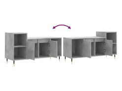Móvel De Tv*vidaxl Móvel p/ TV 100x35x55 madeira processada cimento Cinzento