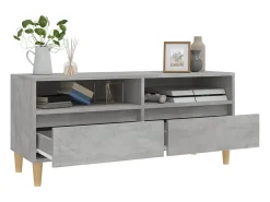 Móvel De Tv| Móvel p/ TV 100x34,5x44,5cm derivados de madeira cinza cimento PT844320 Cinzento