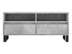 New vidaxl Móvel p/ TV 100x34,5x44,5cm derivados de madeira cinza cimento Cinzento