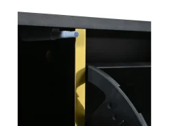 Móvel De Arrumação|Sapateira*ModernLuxe Móvel para sapatos moderno com LED - Brilhante - Elegante e Espaçoso Preto