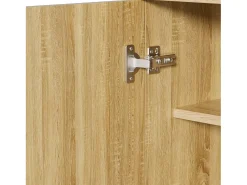Móvel De Arrumação|Sapateira|ModernLuxe Móvel para sapatos moderno 90x32x94 cm - com 3 portas - Prateleiras de vários níveis - aspecto madeira - Painéis de partículas - Natural Natural claro