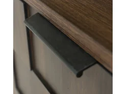 Outlet ModernLuxe Móvel para sapatos moderno 80x35x110cm - 2 portas - 5 compartimentos - Prateleiras ajustáveis - Acabamento imitação madeira - Marrom Castanho