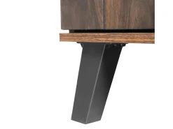 Outlet ModernLuxe Móvel para sapatos moderno 80x35x110cm - 2 portas - 5 compartimentos - Prateleiras ajustáveis - Acabamento imitação madeira - Marrom Castanho