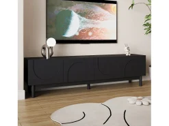 ModernLuxe Móvel para TV 169×34×45,5 cm - 4 portas - MDF + painel de partículas -^ Móvel De Tv