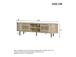 Sale Hauss Spole Móvel para TV 160 x 40 x 47 cm com 2 portas - Cor madeira natural Natural claro