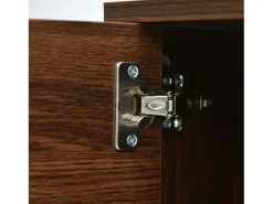 Móvel De Tv* Móvel para TV, armário baixo com 2 portas e 2 prateleiras abertas, ideal para sala de estar, quarto e escritório. Natural claro