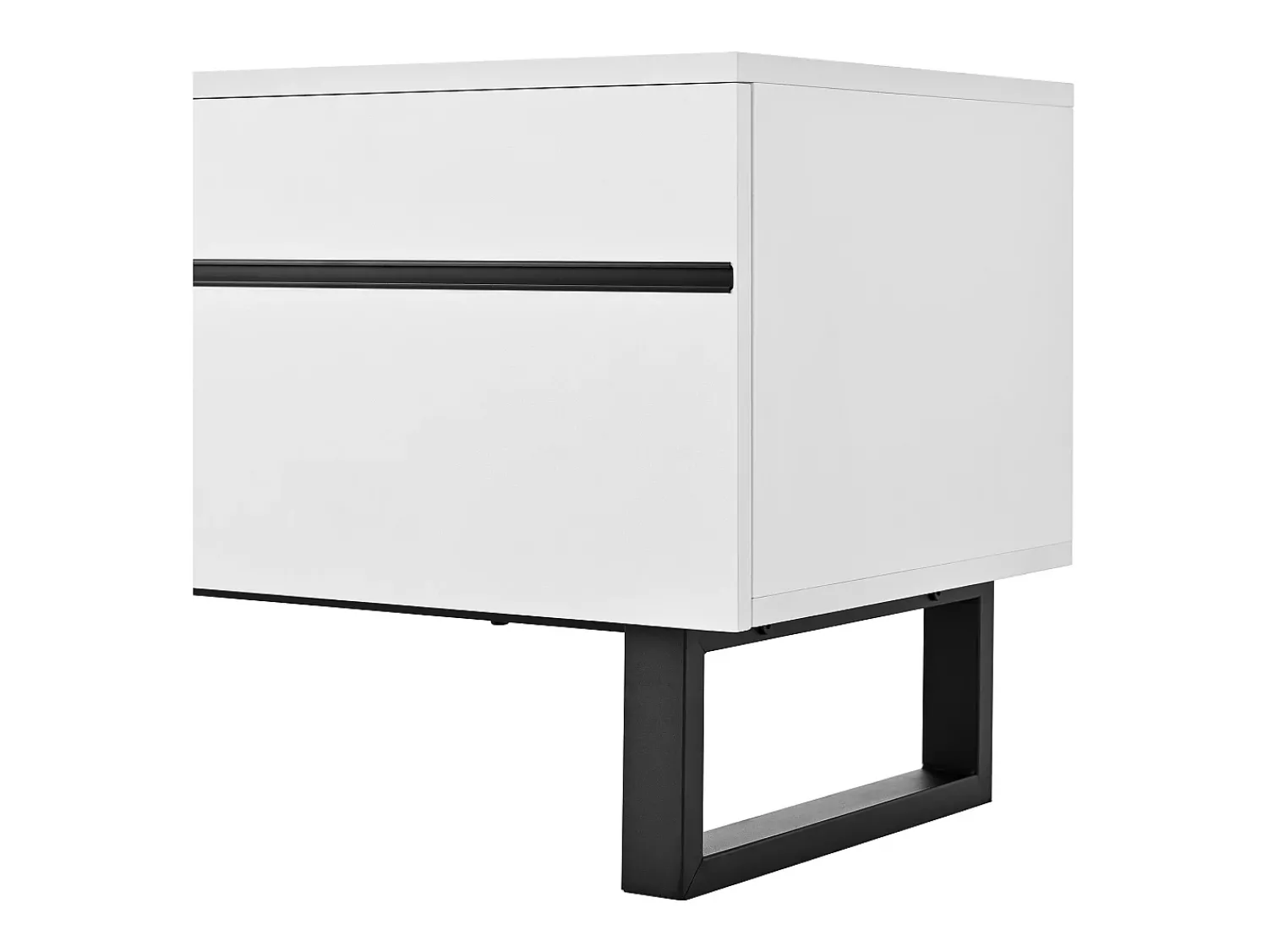 Móvel De Tv*Hauss Spole Móvel para TV de 180 cm com 3 portas - Madeira PB - e preto Branco