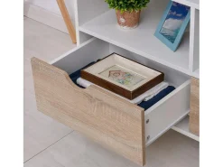Móvel De Tv* Móvel para TV de 99 cm com gaveta e 2 prateleiras, estilo moderno, ideal para sala de estar. Branco