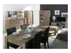 Outlet Meublorama Móvel para TV coleção ROMI cor carvalho. Ideal para colocar sua televisão e mobiliar sua sala de estar. Castanho