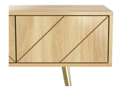 Hauss Spole Móvel para TV com 2 gavetas e 2 portas, pés dourados, 160 x 36 x 42 cm^ Móvel De Tv