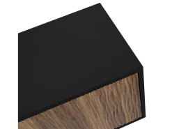 Outlet Hauss Spole Móvel para TV com 2 portas e 3 gavetas, padrão ondulado, e natural. Preto